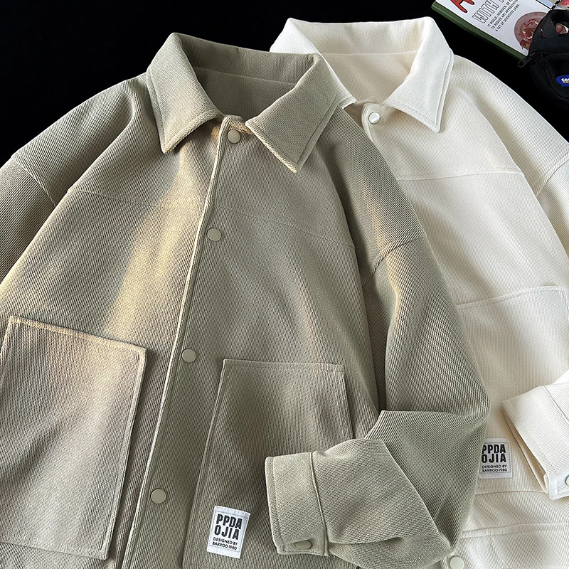 

American Retro Jaet Men's Autumn Trend Loose Version Upper Apparel Lightweight Maturi Sle Men's Faion Haome High-E...