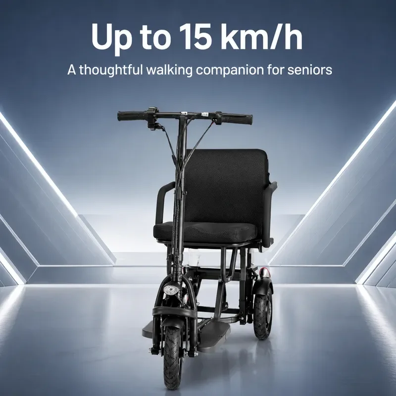 20kg Heavy Duty Folding Aluminum Alloy Frame Electric Tricycle for Elderly Battery Powered Scooter