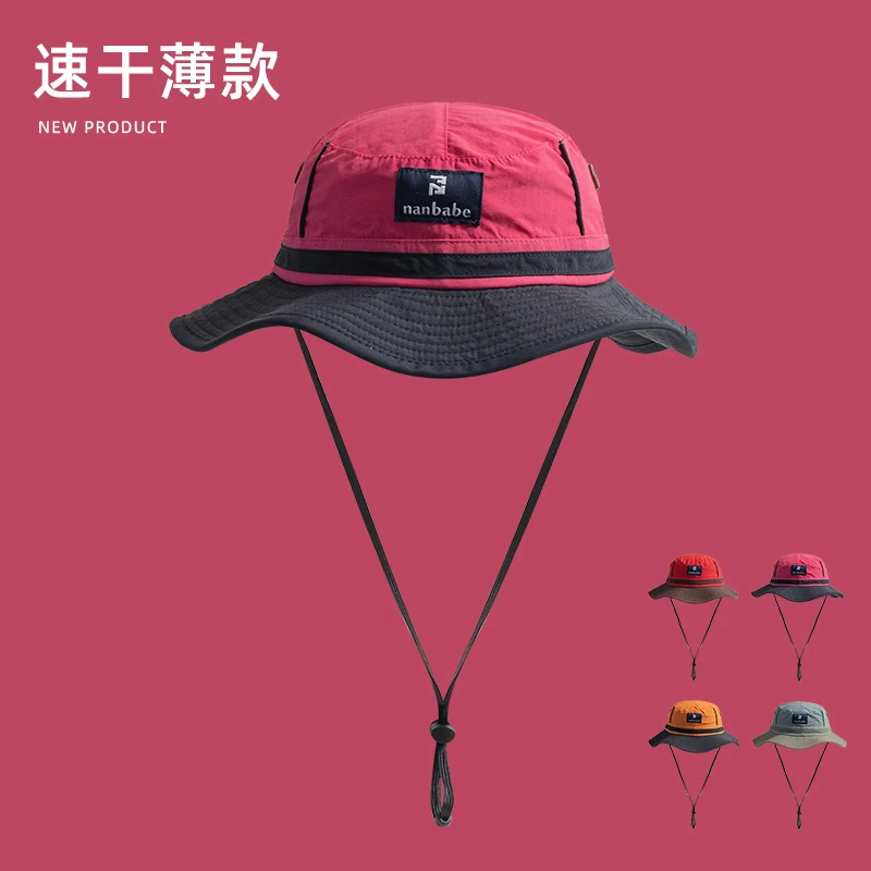 

Contrast Color Bucket Hat Women's Outdoor Personality Quick-Drying Camping Mountaineering Sun Hat Breathable Bucket Hat Men