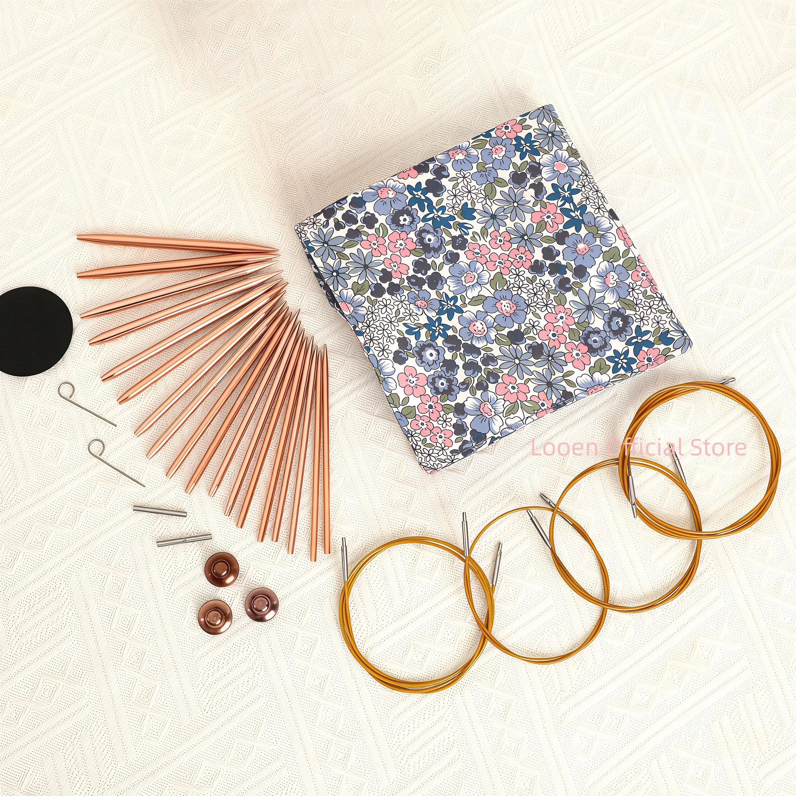 3.0-6.0mm 18pcs Removable Interchangeable Circular Knitting Needles Kit Aluminum Crochet Yarn Weaving Sewing Tool Accessories