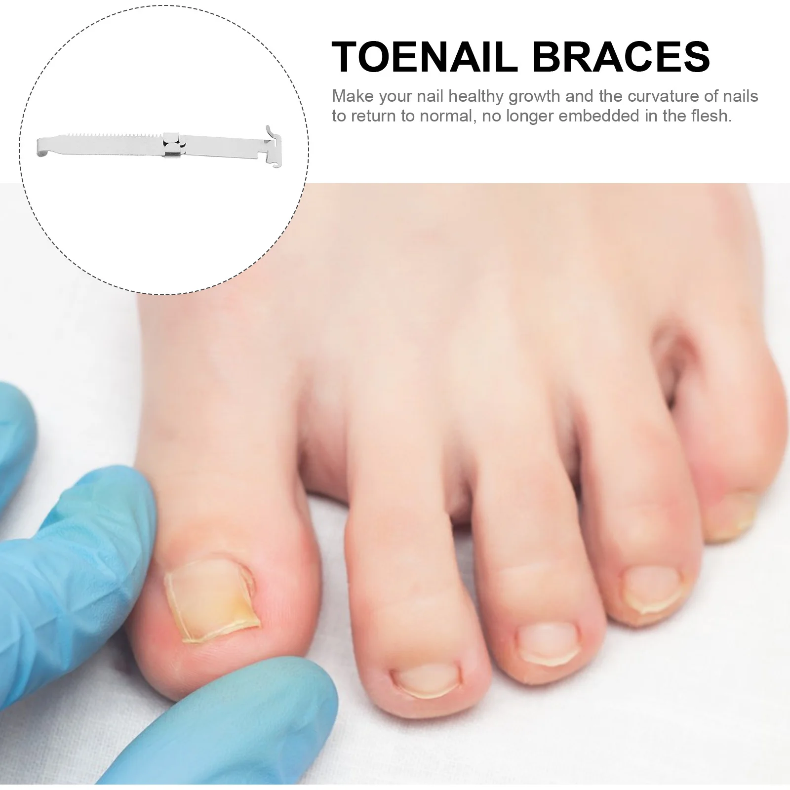 1 قطعة مشبك تصحيح أظافر مدمج من الفولاذ المقاوم للصدأ أداة تخفيف الأظافر نام مثالية للمنزل والسفر مقاس 44 #1