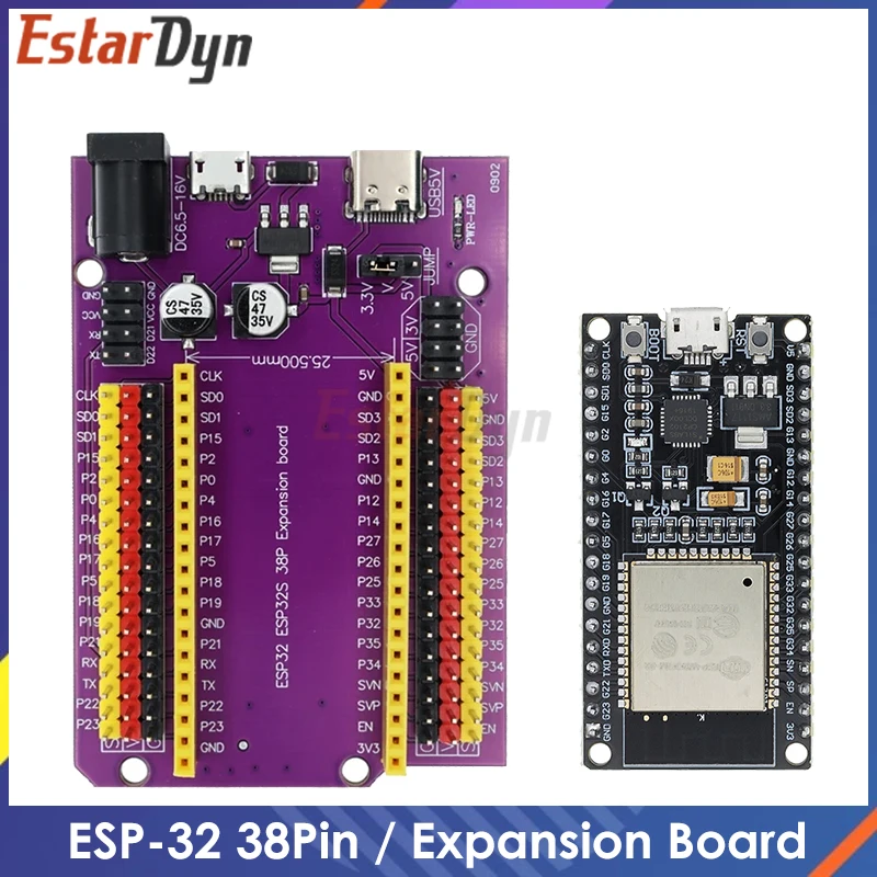 ESP32 Development Board TYPE-C/MICRO USB CP2102 WiFi+Bluetooth Dual Core ESP32-DevKitC-32 ESP-WROOM-32 Expansion Board 38PINS