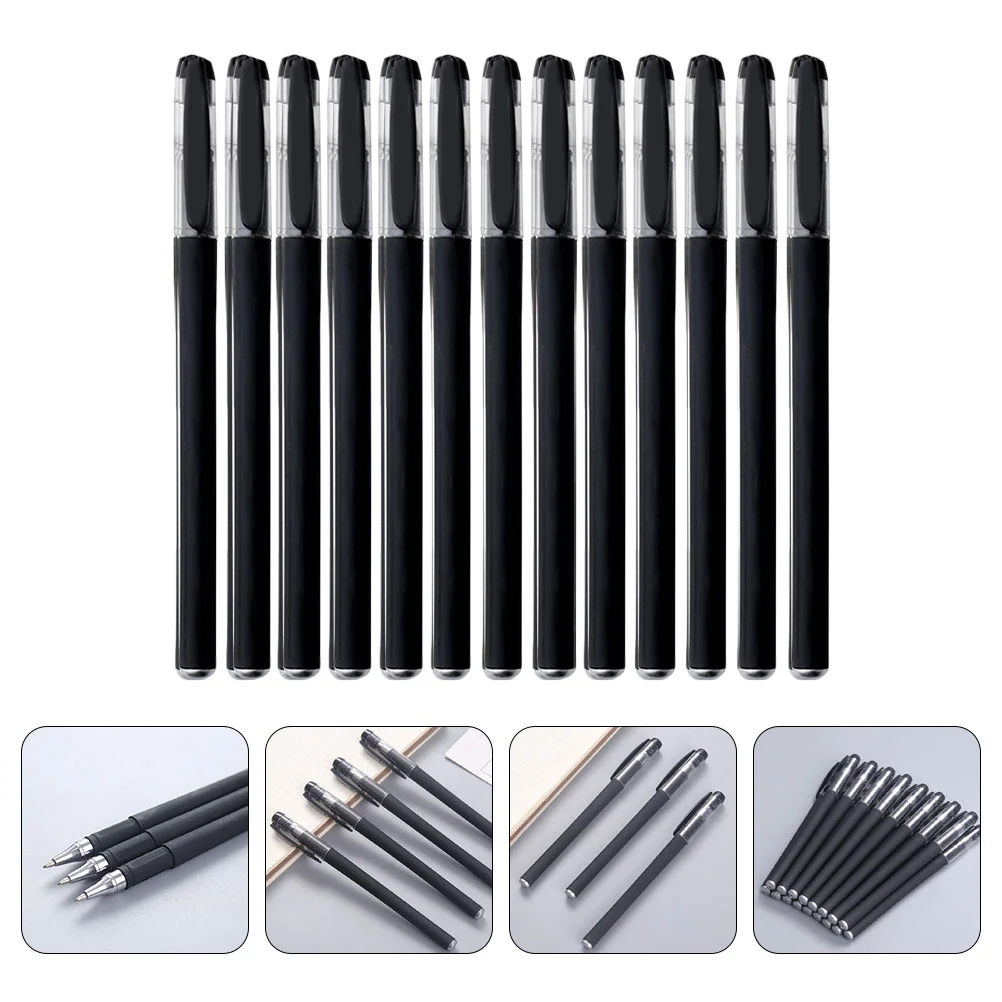 

20pcs Gel Pens Black Student School Writing Practical Portable Smooth Fine Tip For Office Study Exam Sketching Drawing