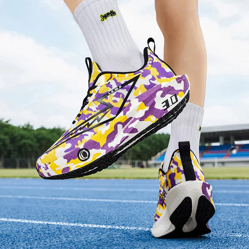 Herren-Freizeitsportschuhe, trendige Camouflage-Laufschuhe für Herren und Damen, hochelastische, dicksohlige, dämpfende Sneaker, atmungsaktive, leichte Laufschuhe aus Mesh-Material, rutschfeste, abriebfeste Außensohle, für Jugendliche geeignet. – Detail 26