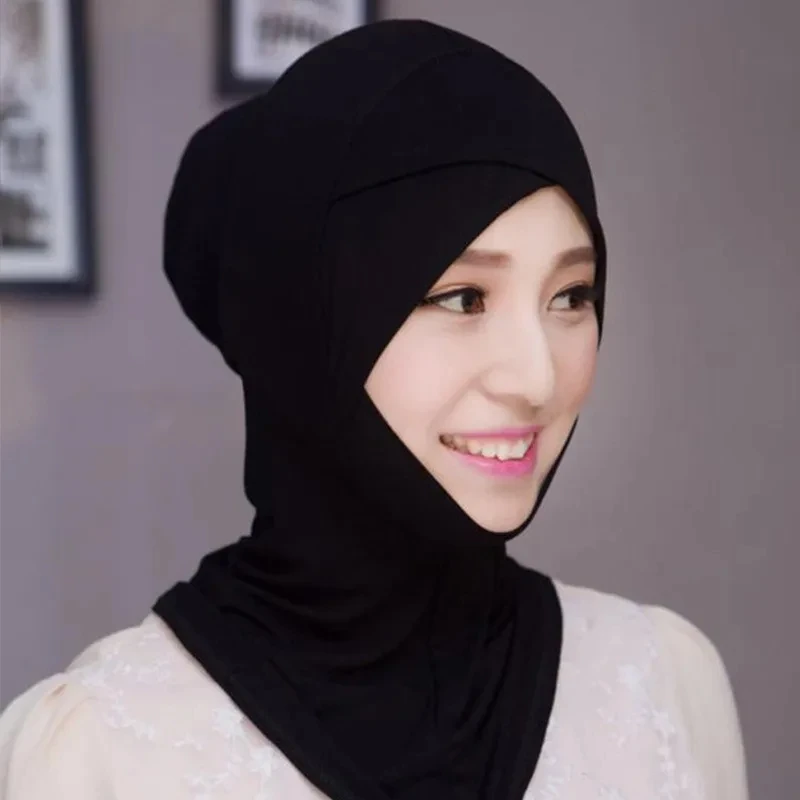 Foulard de tête pour femmes musulmanes, sous-écharpe, hijab commandé, turban de sauna, enveloppement, casquette, châle, écharpe Islam, bande