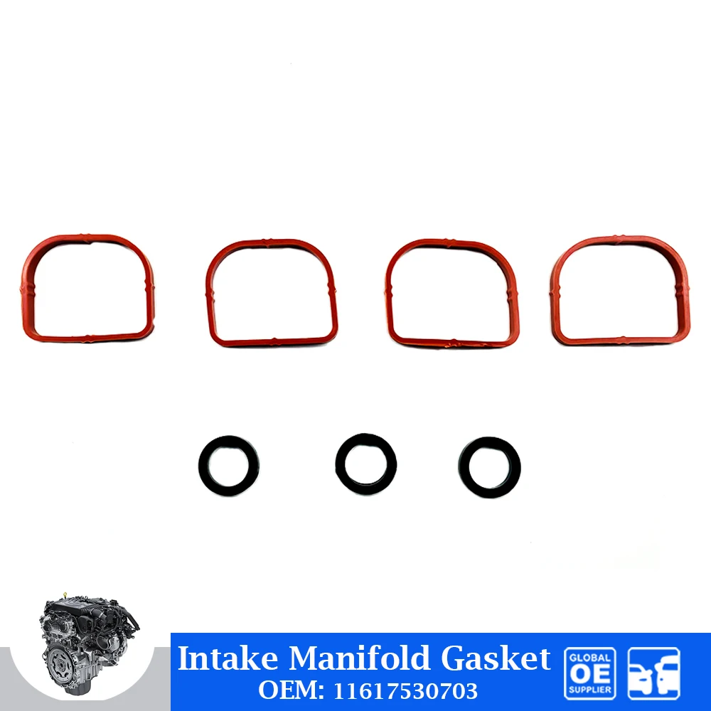 Intake Manifold Gasket Set For BMW E46 E90 E91 E81 E82 E85 E84 E87 N46 B20 X1 X3 Z4 Autos Accessories Engine Parts 11617530703