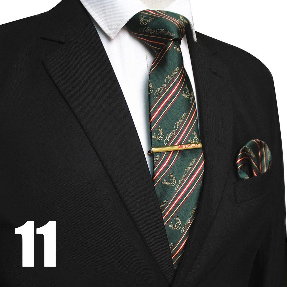 EASTEPIC 8 cm Weihnachten Krawatten für Männer Krawatte Set Qualität Taschentuch Exquisite Clip Rot Jacquard Krawatte männer Zubehör Weihnachten geschenk – Detail 14