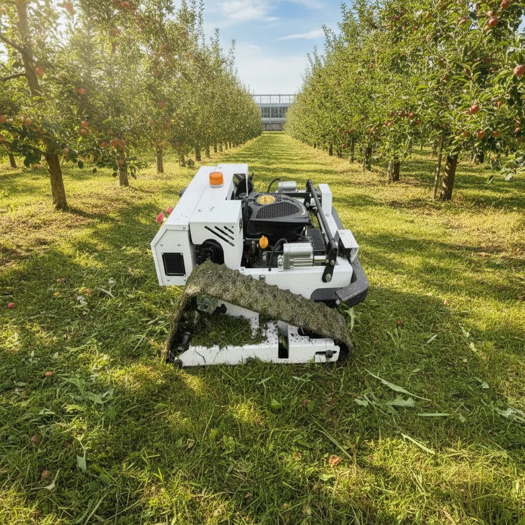 

free shipping CE 600mm industrial remote control mower crawler 224cc engine EPA grass cutter slope machine