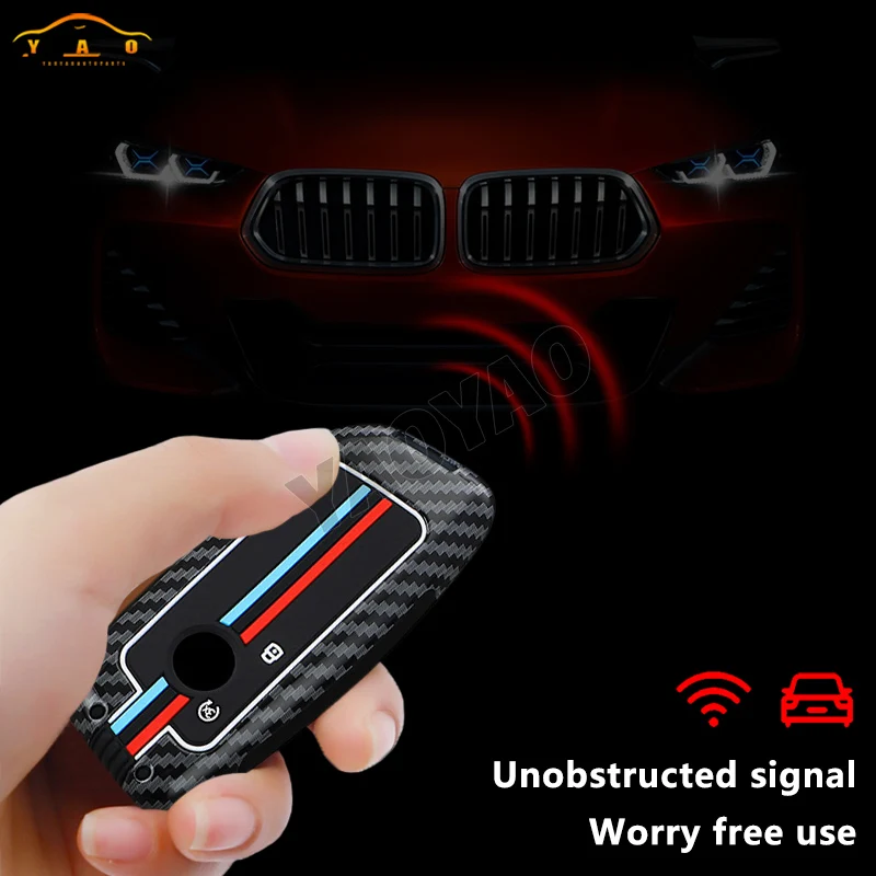 2025 سبائك الزنك + سيليكون سيارة الذكية مفتاح بعيد غطاء حماية قذيفة فوب لسيارات BMW 7 سلسلة 735i 740Li X7 X1 U11 2023 I7 G07