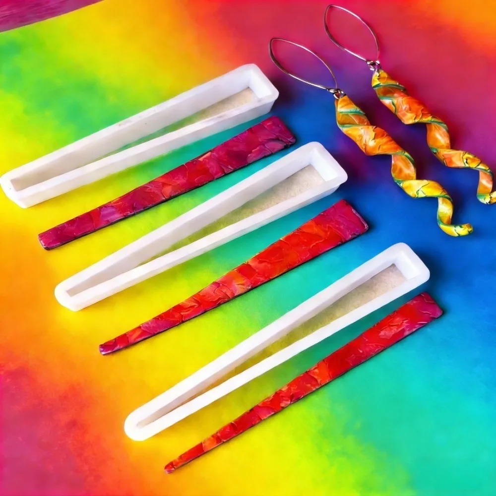 3Pcs Polymer Clay Earring Cutters Rotating Triangle Earring Cutters with Multi-Shape Blades Clay Tools for DIY Jewelry Making