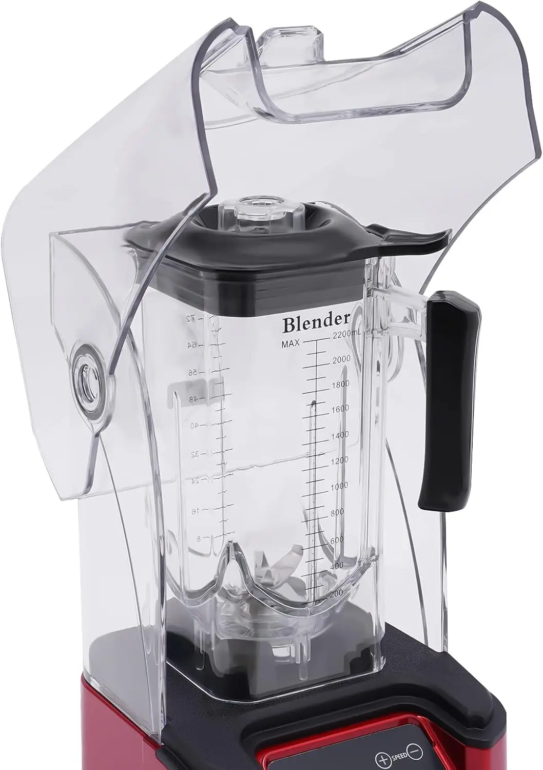 خلاط عصير تجاري، خلاط احترافي ذو 8 تروس مع درع قابل للإزالة - خلاط موجة 110 فولت 2200 وات - لـ