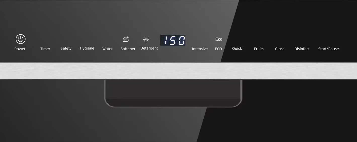 220V Smart Auto Dishwasher Kitchens Build-in Smart 12sets dish washing machine Black Glass High End Washer And Dryer For Home