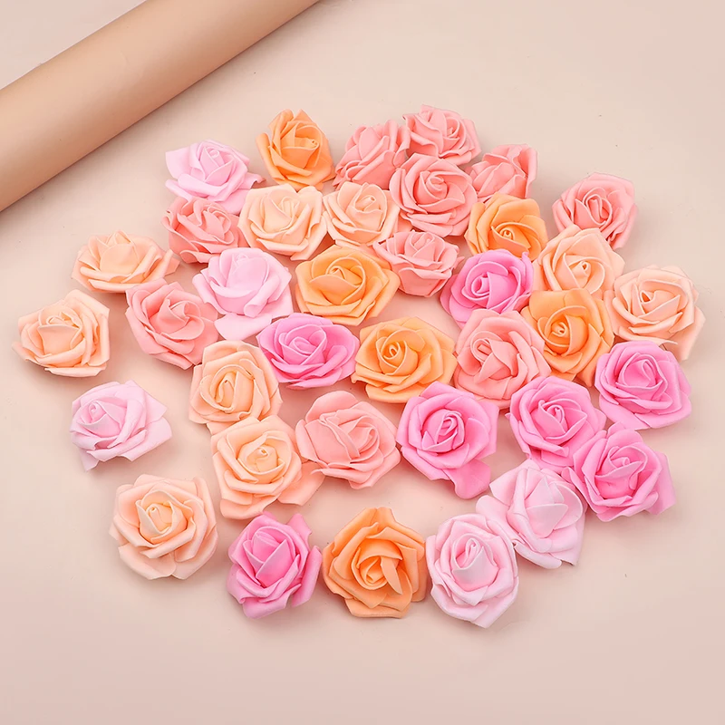 20/50 Stücke 5 cm Schaum Rose Kopf Künstliche Teddybär Rosen Blume Handgemachte DIY Geschenk Dekoration Hochzeit Party Weihnachten wohnkultur – Detail 1