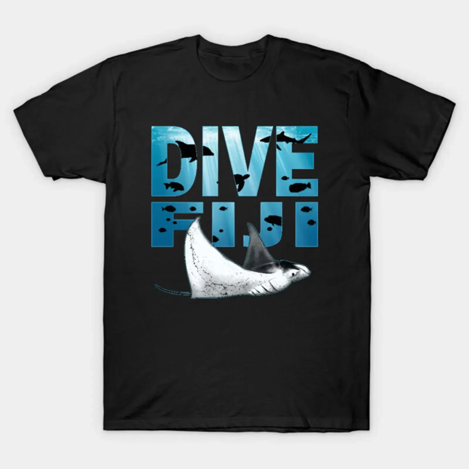 Dive Fiji Manta Ray T Shirt vintage Washed Soft homme designer clothes Comfortable Breathable Top For Everyday Wear fashion