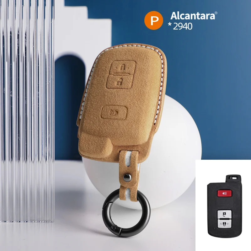 2 3 Button suede car key case F For Toyota Prius 30 Alpha Aqua Land Cruiser Auris For Lexus LC 200 Key Cover Holder Remote