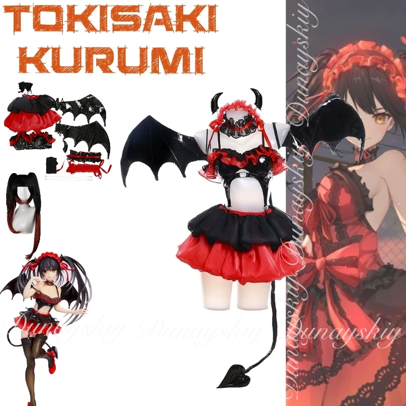

DATE A LIVE Tokisaki Kurumi One Character With Little Devil Swimsuit Rabbit Girl Most Wicked Elf Cosplay Costume Anime Full Suit
