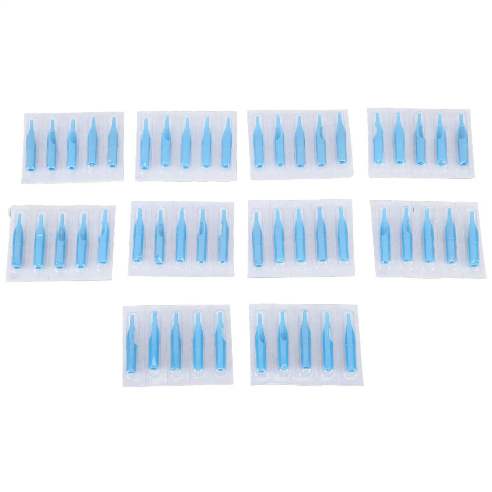 50pcs Ink Jet Proof Plastic for tattoo Needle Tips for Professional for tattoo Artists & Shops