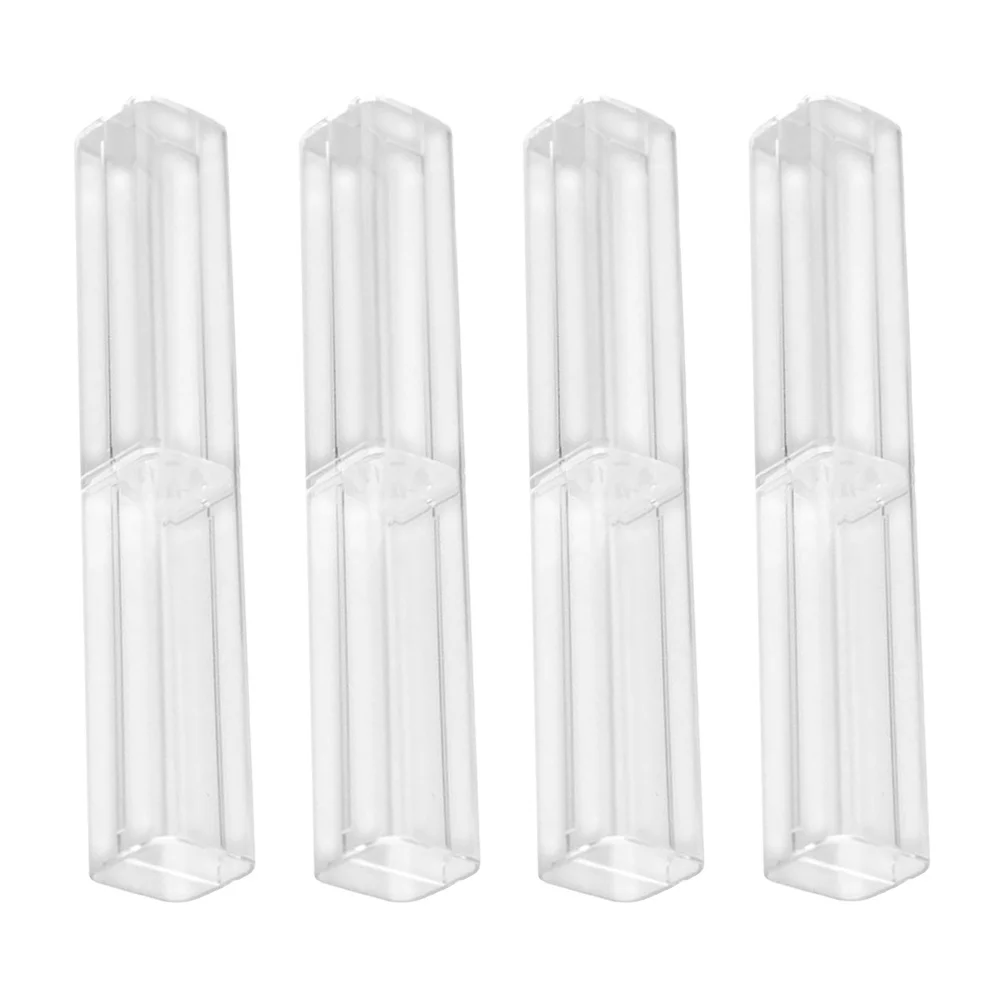 

4Pcs Empty Pen Case Small Gift Box for Pens Clear Pen Container Display Storage Tube Portable and Secure Lid Design