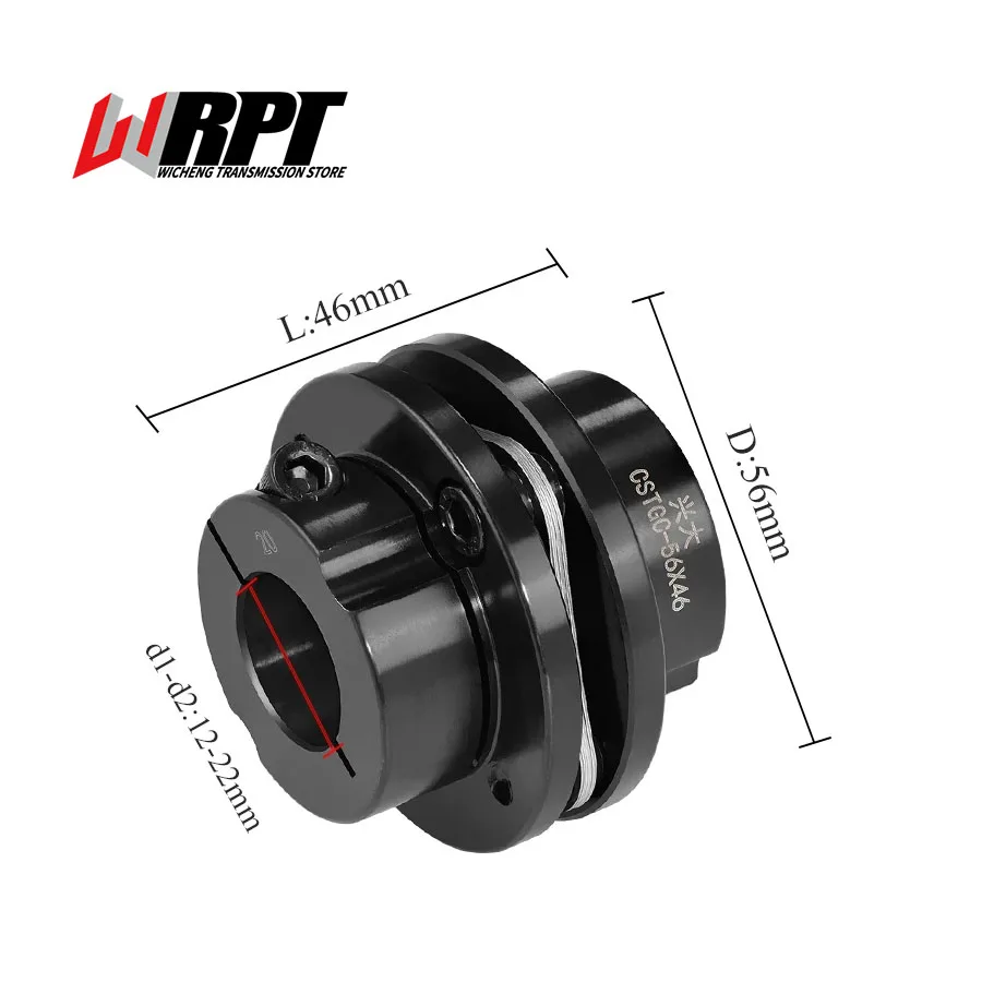 

CSTGC Clamping Step Flange Coupling 45# Steel High Torque Coupling Elastic Diaphragm Coupling CSTGC-56X46