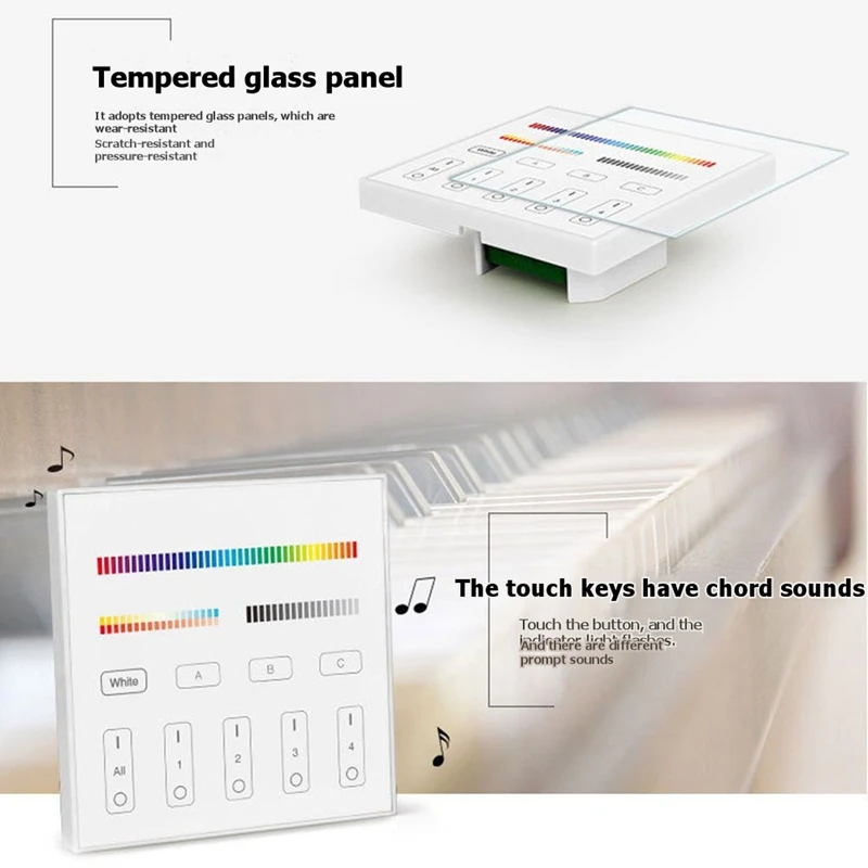 Super Sale DP3S Three-in-1 Touch Dimming Panel RGB/RGBW/RGB+CCT Output Mode