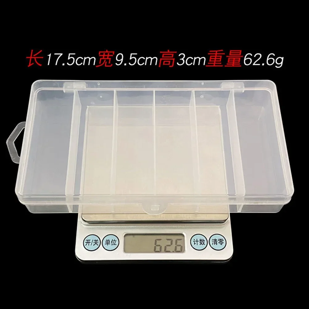 High Quality PVC Plastic Six Grid Box 17.5*9.5*3cm Transparent Bait Box Accessory Box Compressive Bait Box Fishing Supplies