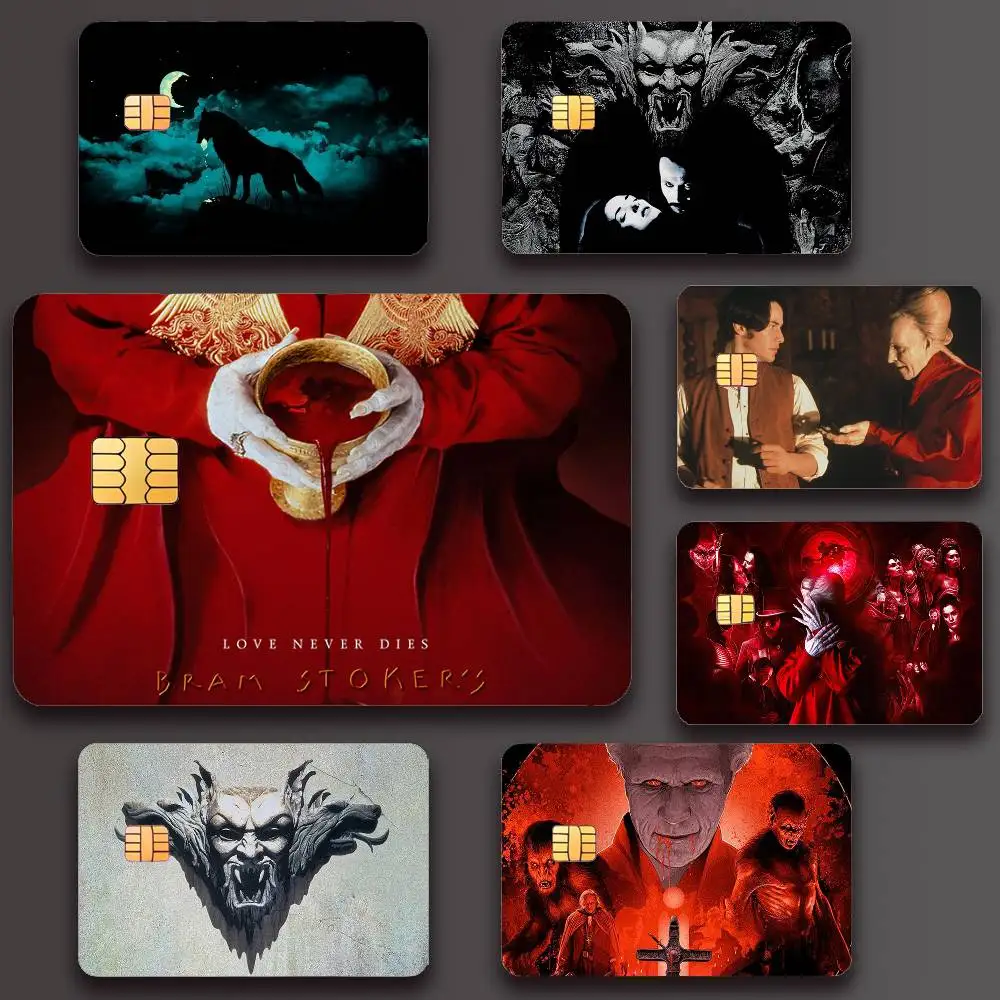 Mvoie-Bram Stokers D-Dracula Poster Credit Skin Cover Card Stickers 4PCS Film Bus Pass Front Decoration Bank Debit Waterproof