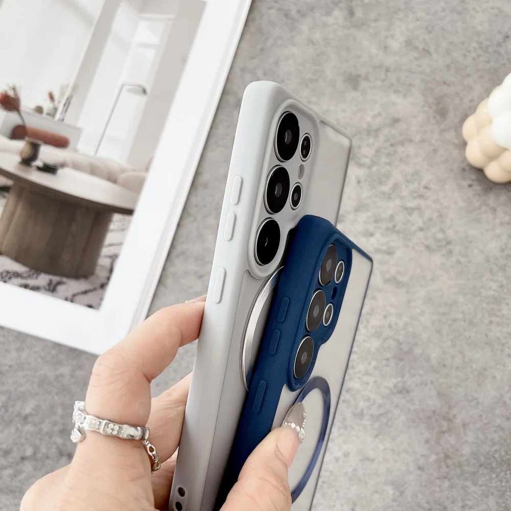 Telefon Fall Für Infinix Hinweis 50 40 Pro 50X 40X Heißer 60i 50i 40i 30i Smart 8 9 10 TPU matte Magnetische Spule Transparente Zurück Abdeckung