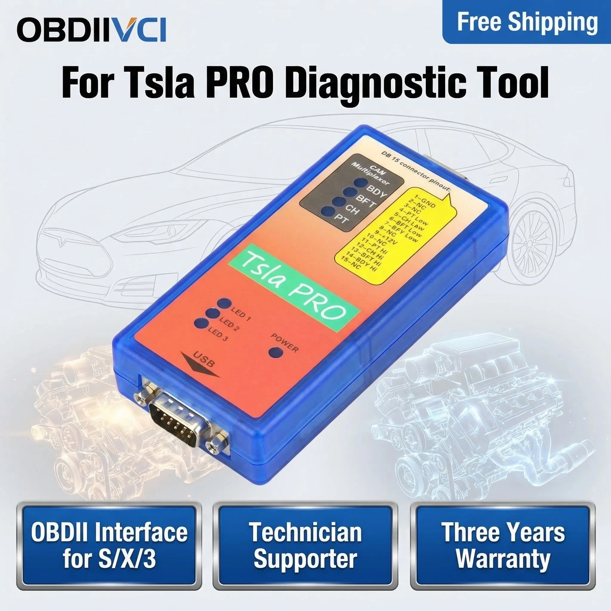 

Новейший профессиональный диагностический и программный сканер Tsla PRO для TESLA S, X, 3