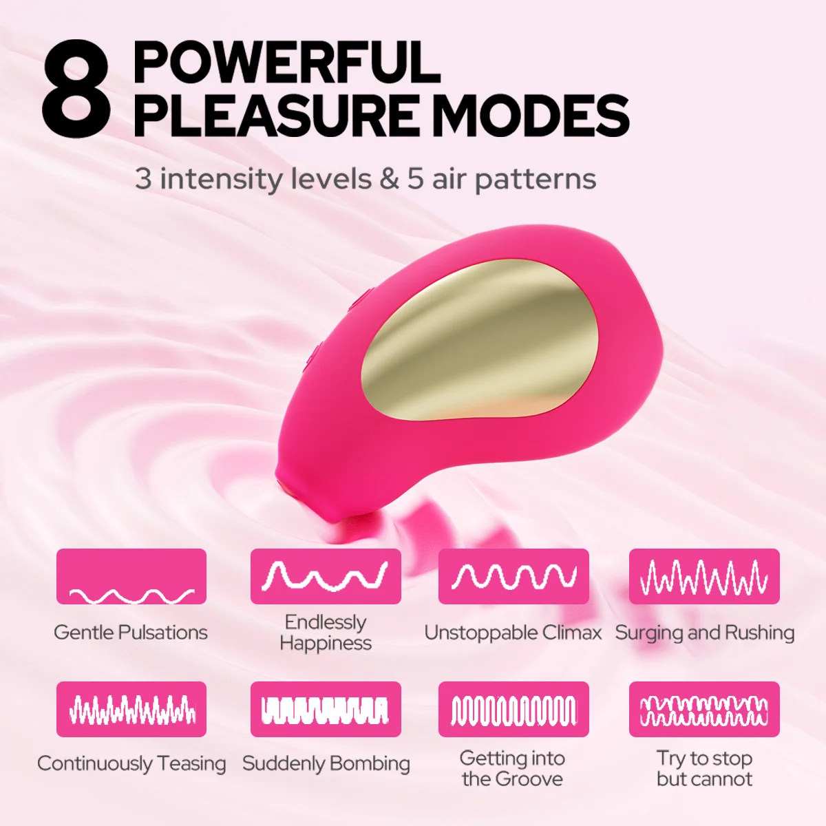 Jissbon Sucking Vibrator Sex Toy for Women Heating Clitoral Sucker Vibrator 8 Vibration Modes Nipple Stimulator Adult Sex Toys