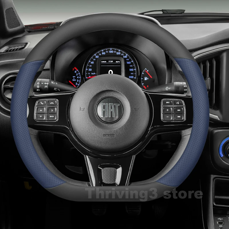 

Leather Car Steering Wheel Cover For Fiat Strada Volcano 2013-2021 Toro Pulse Auto Steering Wheel Fiat Strada Accessories 2021