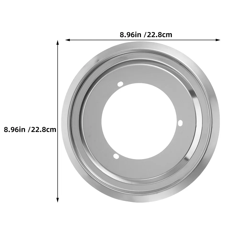 Universal Stainless Steel Gas Stove Drip Tray Round Burner Drip Pan Spill Catcher Heavy Duty Easy Install Cooktop Accessory