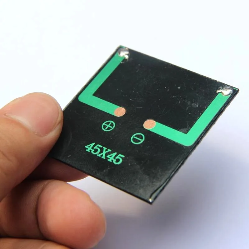 Panel Surya Polikristalin 0.25W 5V Sel Surya Mini Efisiensi Tinggi untuk Gadget Energi Matahari Luar Ruangan Pengisian Baterai 45x45mm