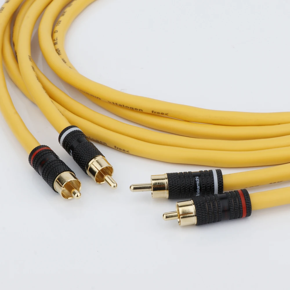 Pair Van Den Hul M.C D-102 MK III HYBRID (Halogen F) hifi Audio Cable with Gold plated RCA jack RCA to RCA VDH extension cable