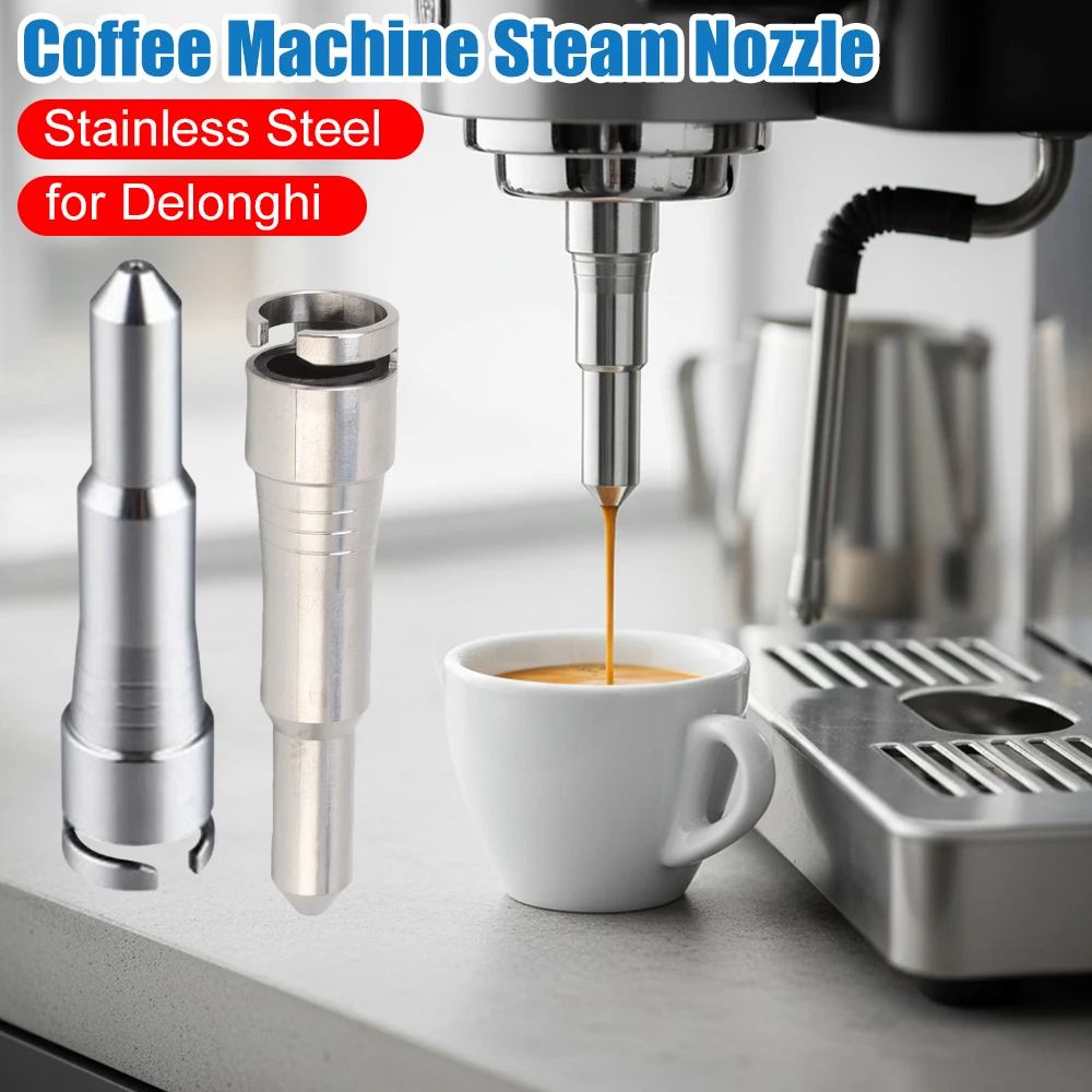 Steam Nozzle Rust-Proof Coffee Machine Steam Nozzle Washable Silicone Coffee Steam Nozzle for Delonghi EC9335 9665 ECAM22.110SB