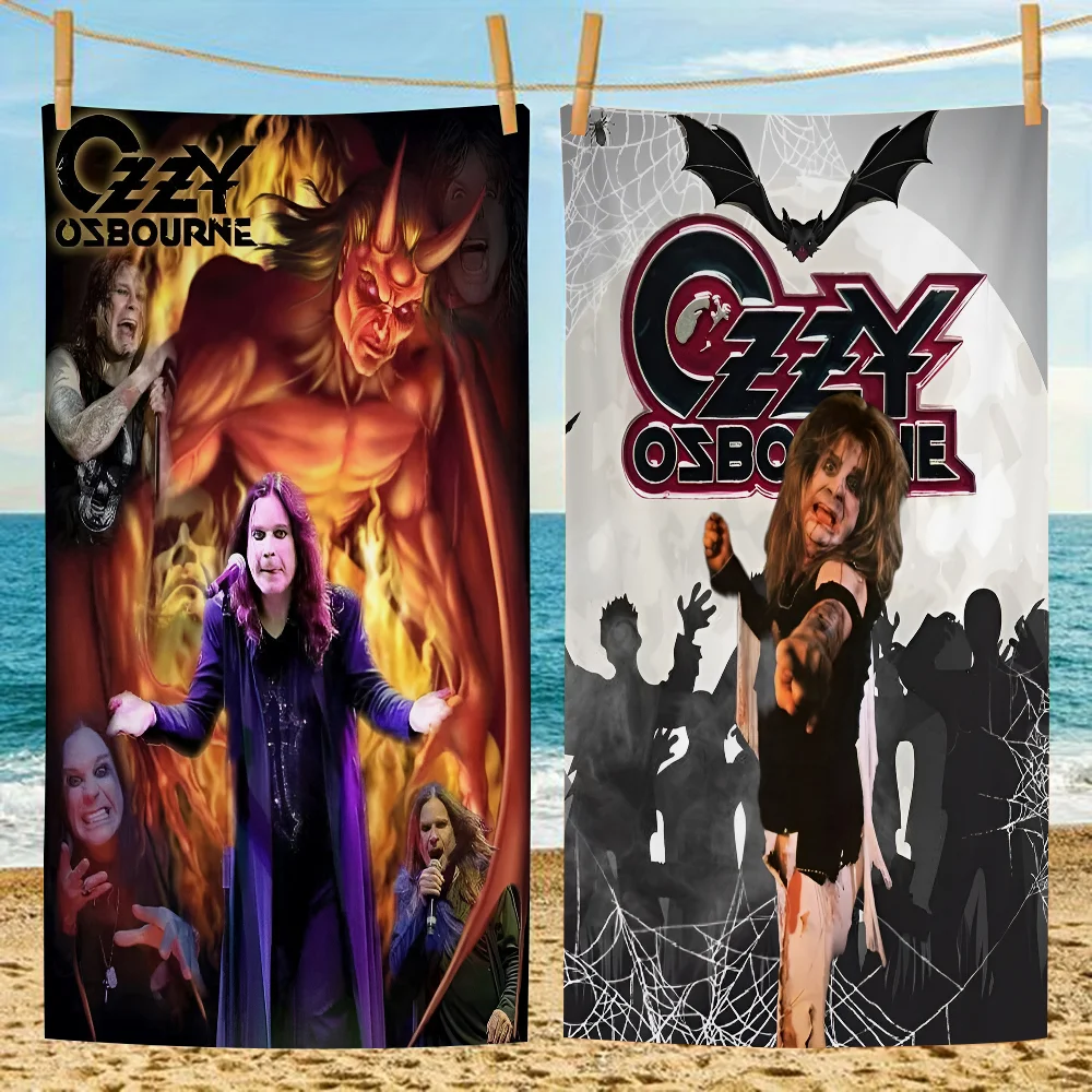 

Ozzy Osbourne Band Art Beach Towel Colorful Bath Towels For Girl Microfiber Quick Dry Custom Sand Free Beach Yoga Spa Gym Pool