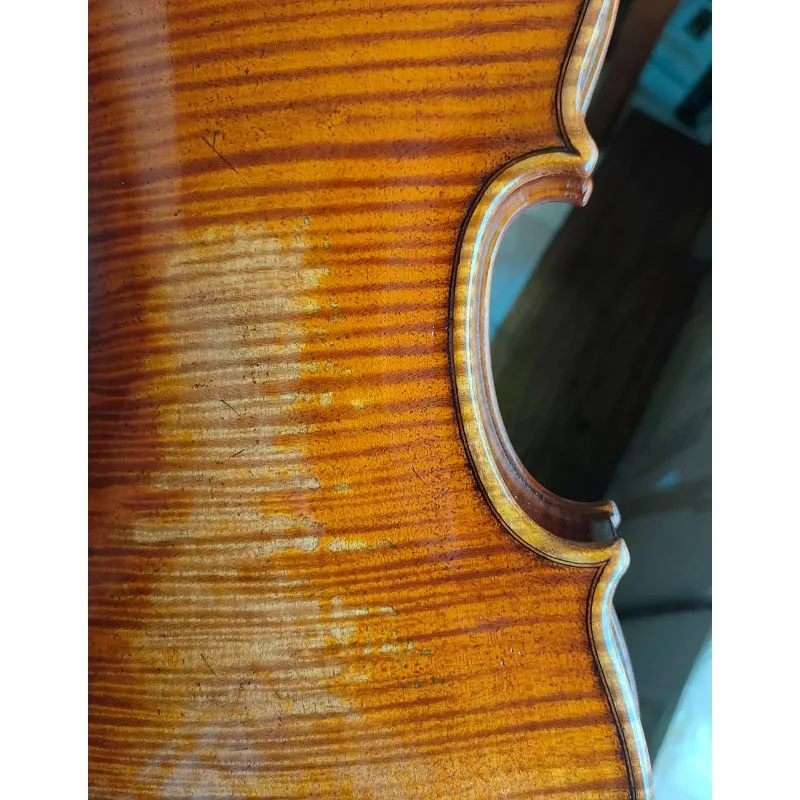 SELECTED 1 Piece Back! Master II Level Stradivarius Violin Size 4/4 European Wood Handmade Oil Varnish