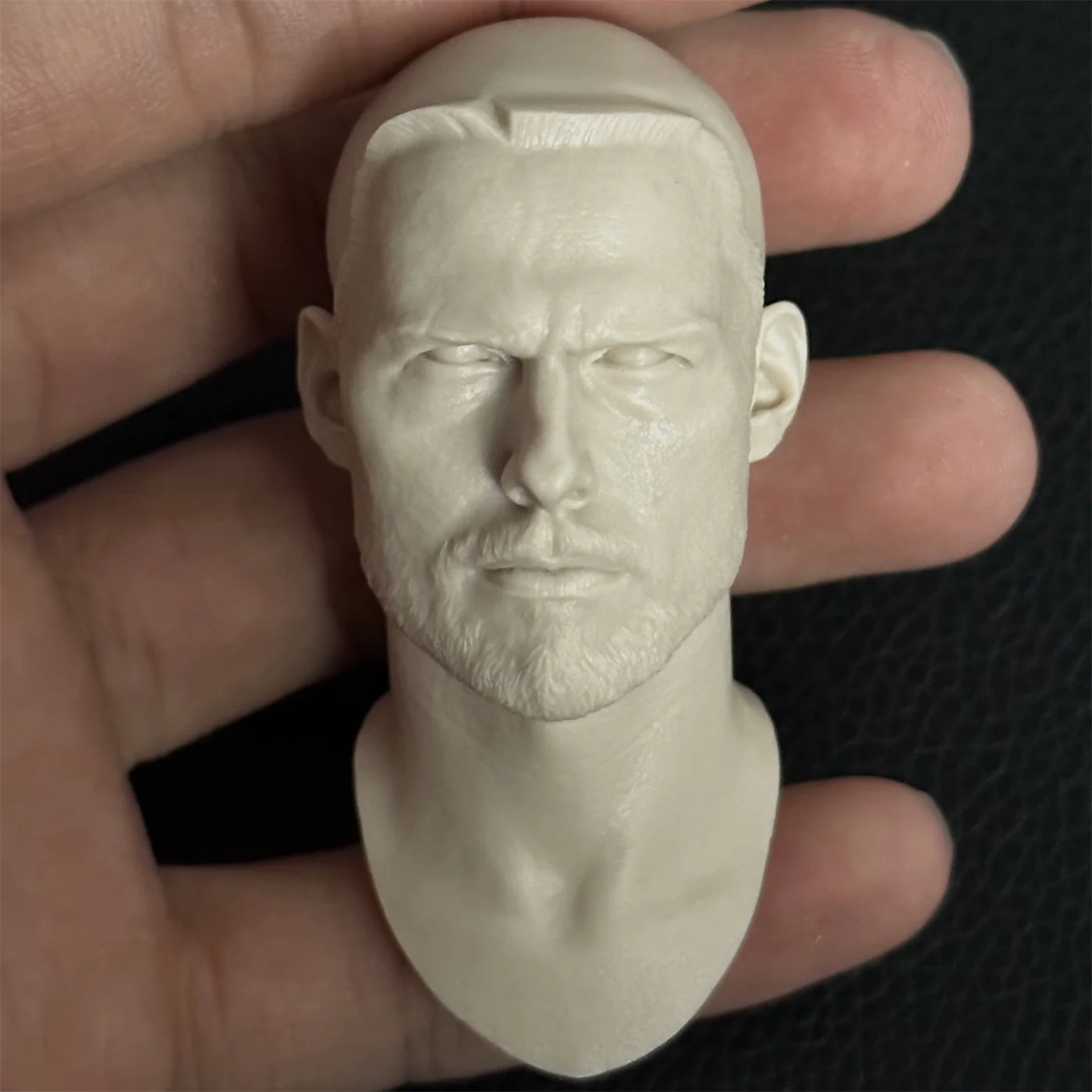 1/6 Unpainted Tom Cruise Warrior  Male Head Carving Sculpt  1/6 Soldier Model For 12'' Action Figure  Actor Star Long Neck