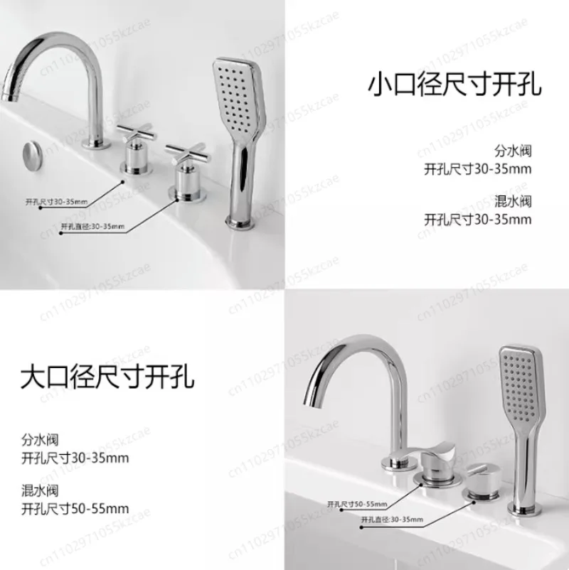 

Shower Water Separator – 2-in-1-Out Hot & Cold Water Mixing Valve for Bathtub Faucet Accessories