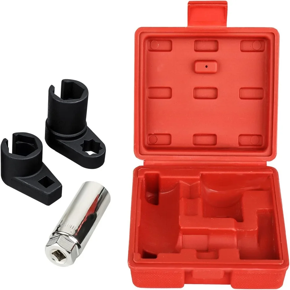 3Pcs O2 Oxygen Lambda Sensor Socket Tool Repair Thread Garage Repair Kit 6 Point