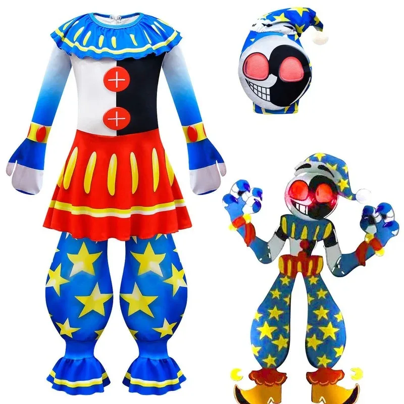 2025 12 sol payaso niños monos disfraces de Halloween para niños Moondrop Sunrise FNAF carnaval Cosplay Co
