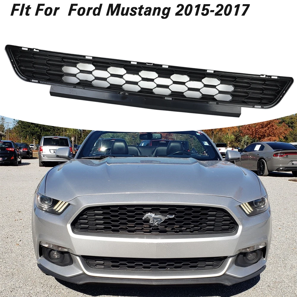 

Передний бампер для Ford Mustang US Version 2015 2016 2017, решетка в виде сот, сменный гриль из АБС-пластика, черная Автомобильная сборка