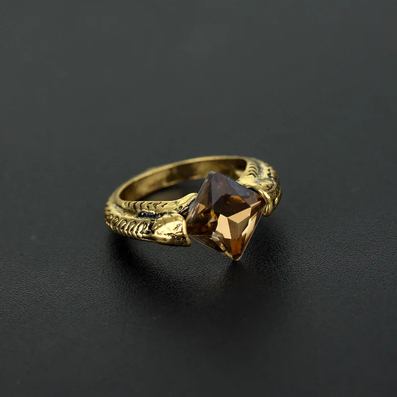 Deathly Hallows Ring Voldemort Horcrux Crystal Rings for Women Men Jewelry Accessories