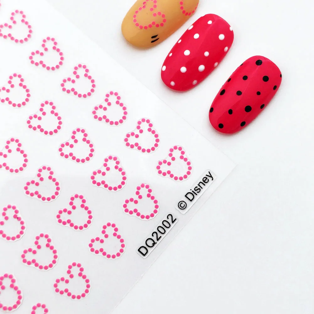 MINISO ディズニーネイルアートステッカーミッキーゴールド黒と白のネイルデコレーションステッカーデカール接着剤バックホットスタイル