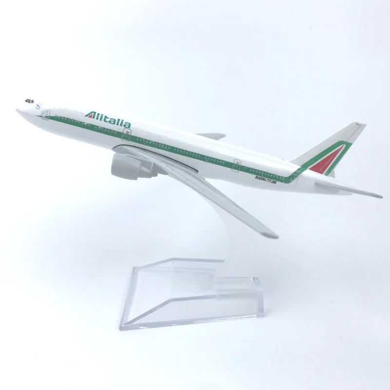 

16 cm B777 Air Alitalia 1:400 Scale 777 Aircraft Model with Base Alloy Plane For Collectible Souvenir Show Gift Decoratio