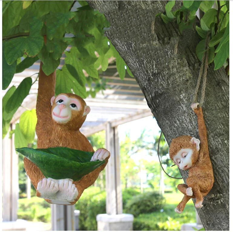 

Outdoor Gardening Simulation Animal Accessories Resin Monkey Ornaments Villa Park Furnishings Crafts Courtyard Figurines Decor