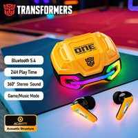 TRANSFORMERS TF-T22 Wireless Bluetooth Earphones Low Latency Gaming Earbuds Battery Display HiFi Stereo Sound Music Headphones