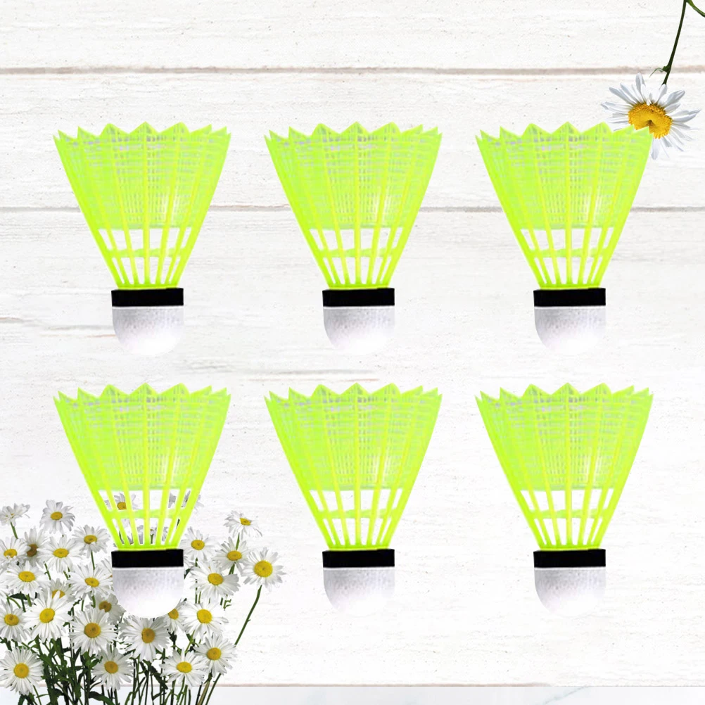 

6Pcs Shuttlecock for Badminton Outdoor Sports High Quality Nylon Excellent Bounce Not Easy to Crack Suitable for Amateurs Family
