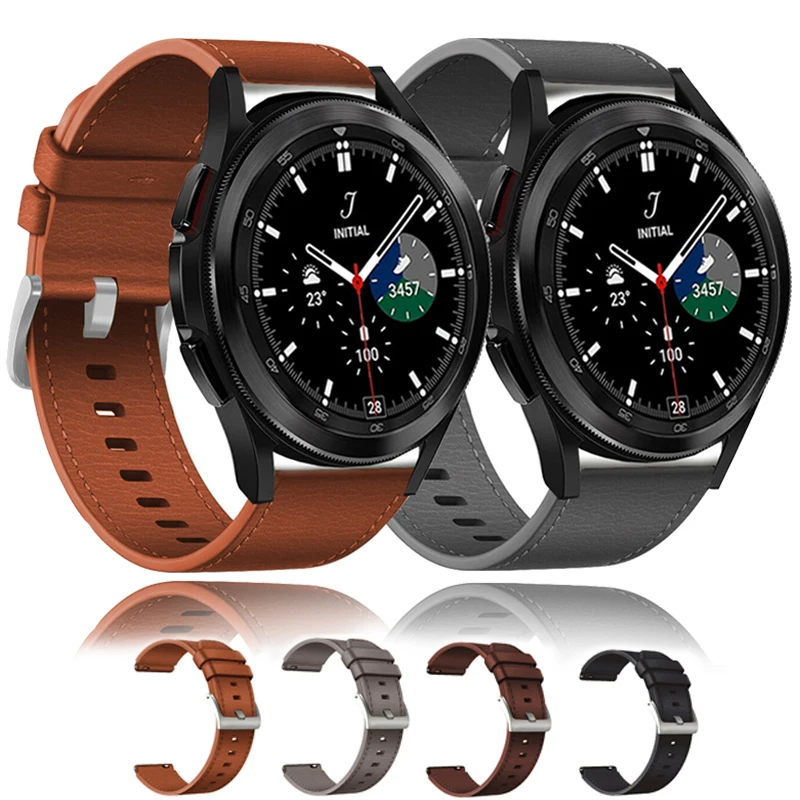 

Ремешок кожаный для Huawei GT2/GT3 Pro 46 мм, браслет для Samsung Galaxy watch 4/classic/46 мм/Active 2/Gear S3/5/5 pro, 20 мм 22 мм