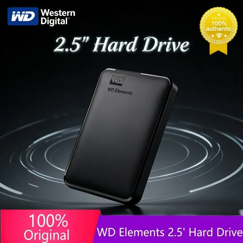 WD 2.5 Inch Portable External Hard Drive USB 3.0 High Speed Transmission 6TB Capacity Western Digital Mobile Mechanical For PC