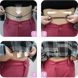 Crop Top Adjustable Band Changing Top Styles Crop Tuck Tool for Shirt Sewing Shirt Cutting Tape Invisible Elastic strap Black